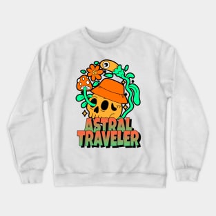 Astral Traveler Trippy Mushrooms Crewneck Sweatshirt